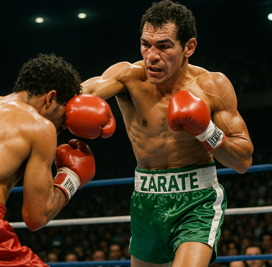카를로스 자라테의 경기장면