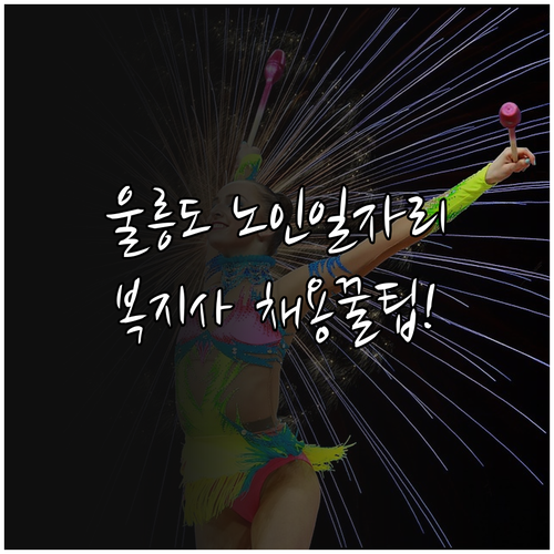 울릉도 노인 일자리 참여 자격 및 사..