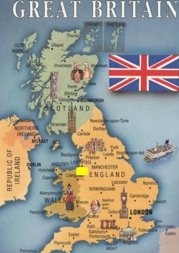 영국 지도 관련 사진