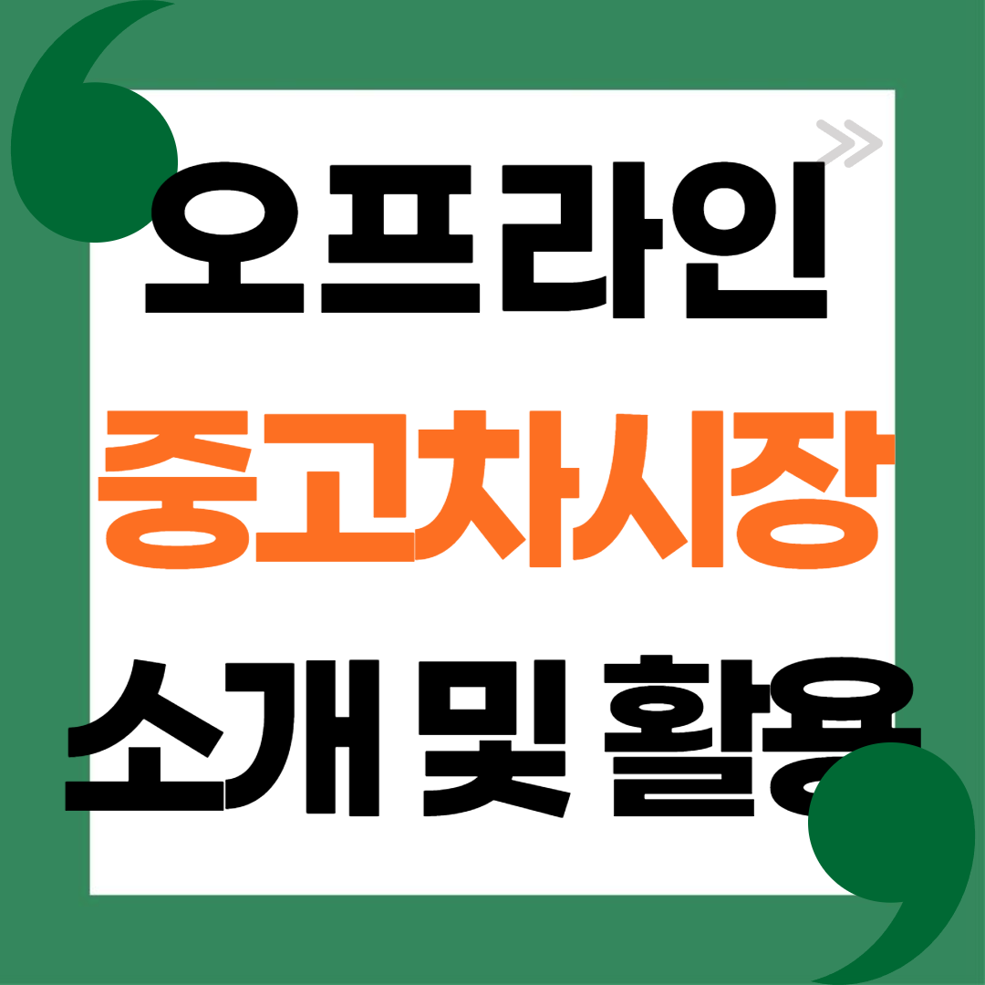 오프라인 중고차 시장