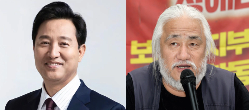 오세훈 시장, 박경석 전장연 상임공동대표