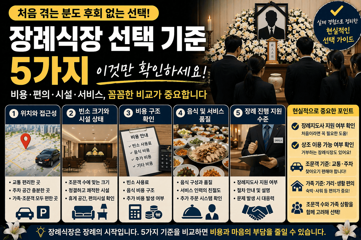 장례식장 선택 기준 5가지