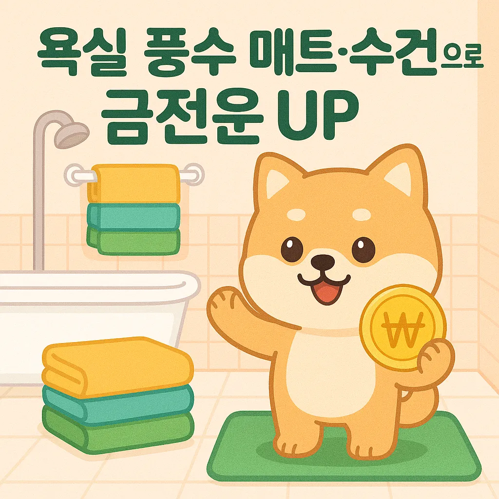 욕실 풍수 매트와 수건으로 금전운 높이는 비법