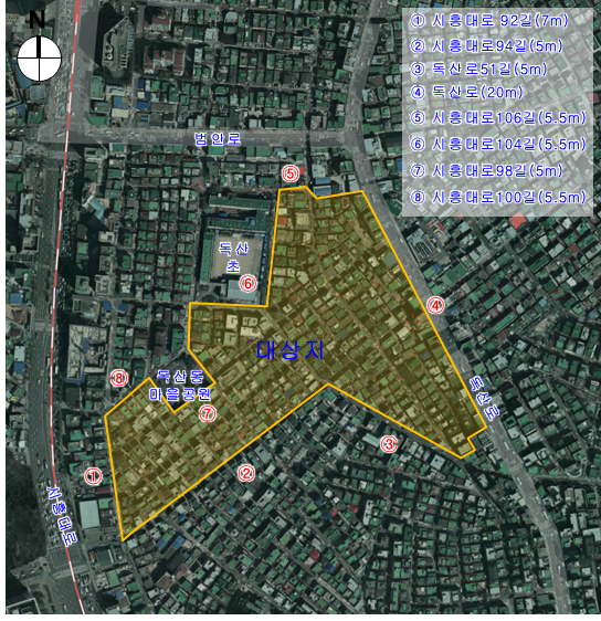 (금천구) 독산동 1036일대 서울 주택 재개발 후보지