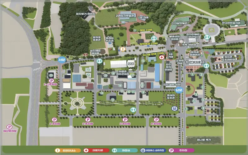 강진 청자축제 행사장 안내도