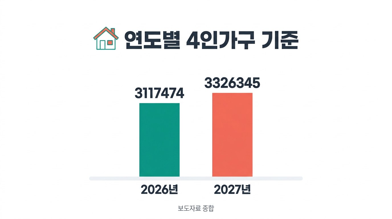 주거급여 연도별 4인가구 기준