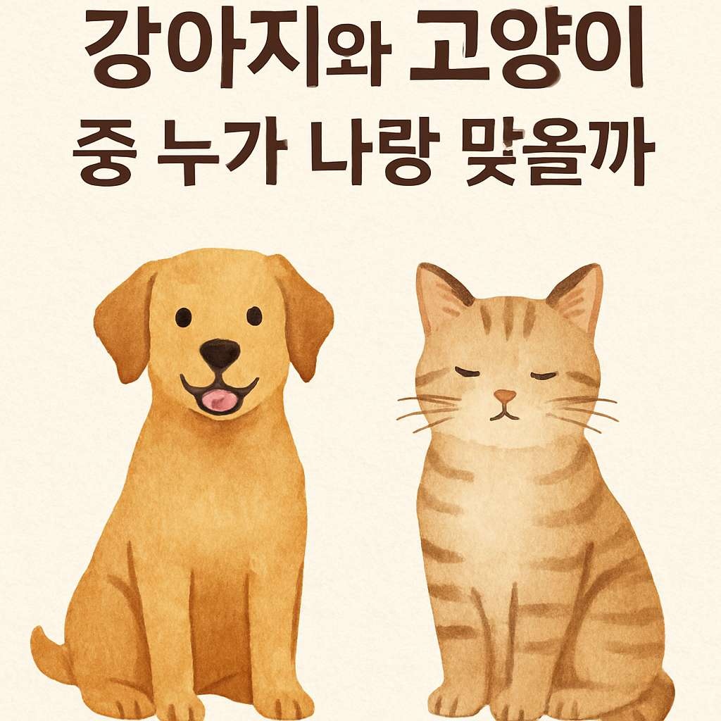 강아지와 고양이 중 누가 나랑 맞을까