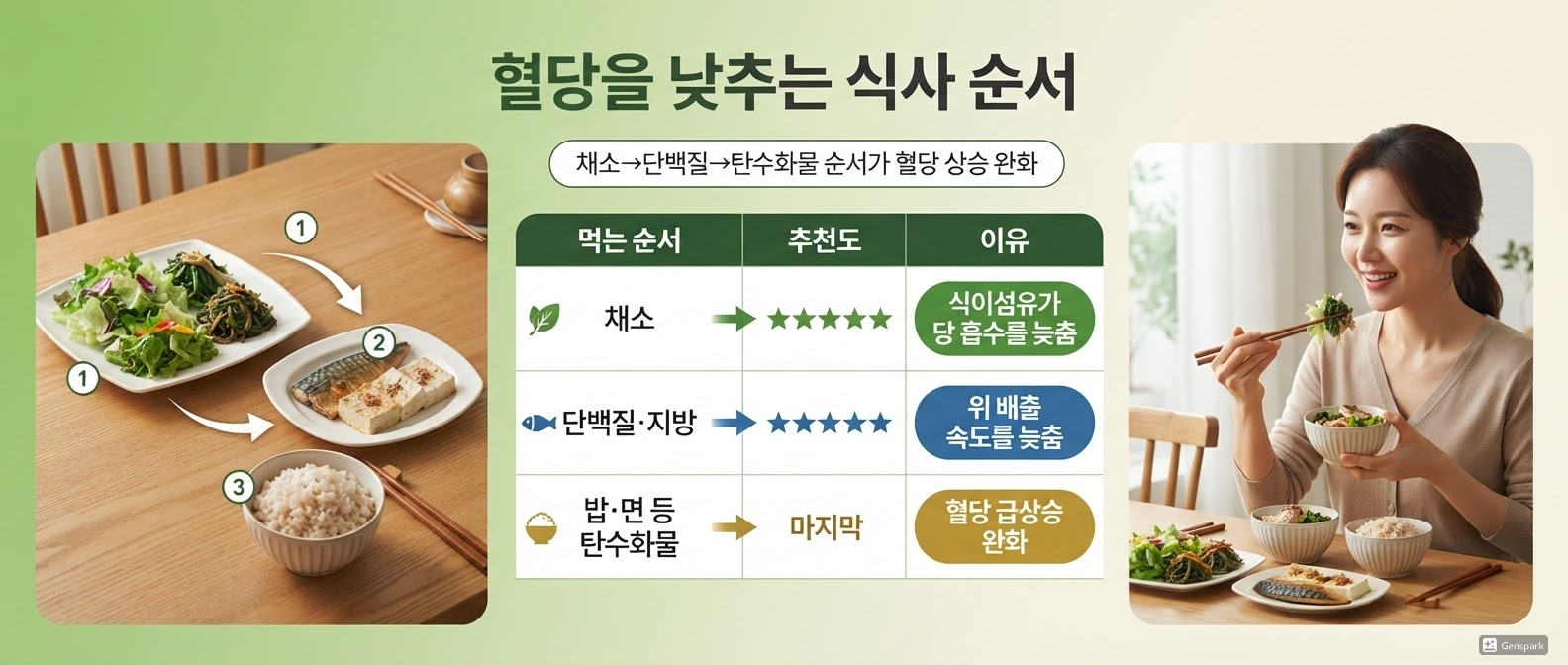 혈당을 낮추는 식사 순서