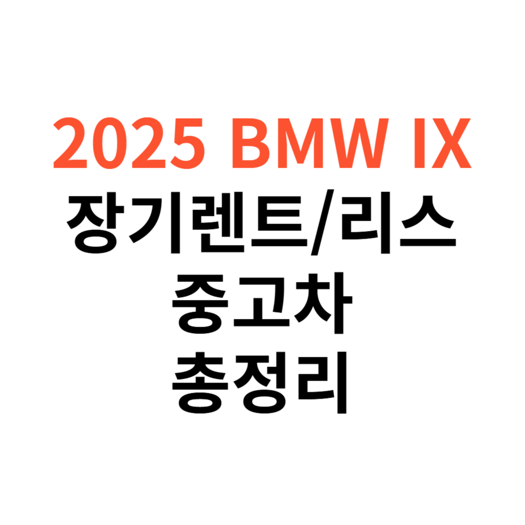 BMW iX 장기렌트