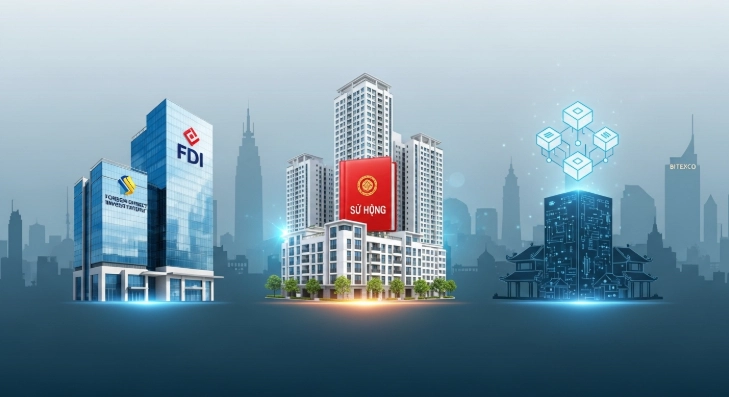베트남에서 안전하게 자산을 확보할 수 있는 3가지 투자 전략: FDI 법인, 핑크북 아파트, 가상자산.
