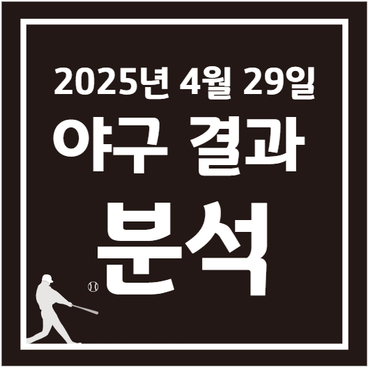 2025년 4월 29일 프로야구 결과