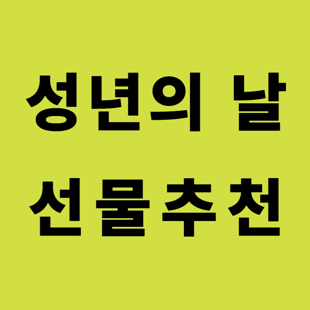 성년의날 선물 추천