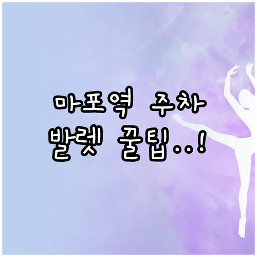 마포역 회식 장소 주차 해결법과 발렛..