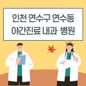 인천 연수구 연수동 야간진료 내과 병원 리스트 (18시 이후 늦게까지하는 병원)