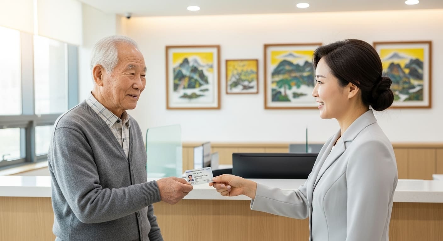 운전면허 반납 지원금을 신청하는 노인 모습