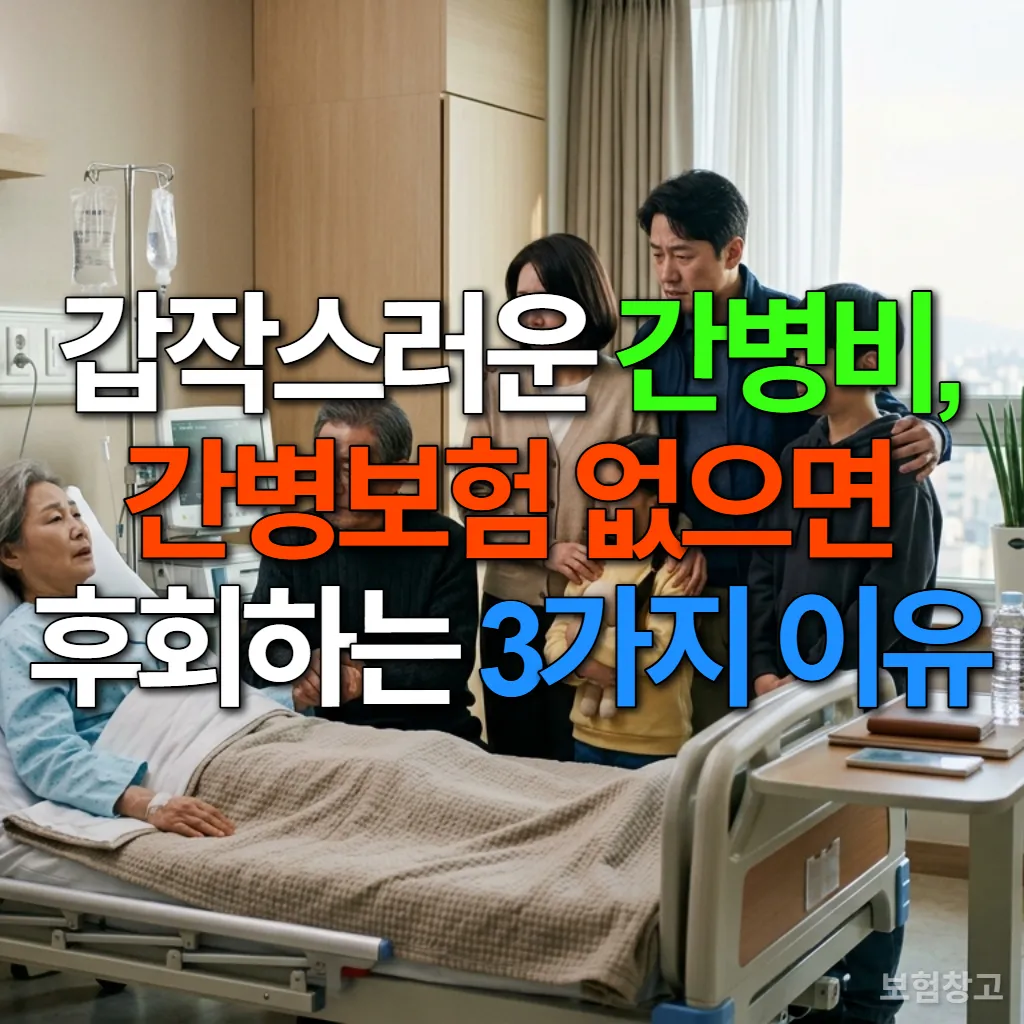 간병비 문제로 걱정하는 한국인 가족들의 모습