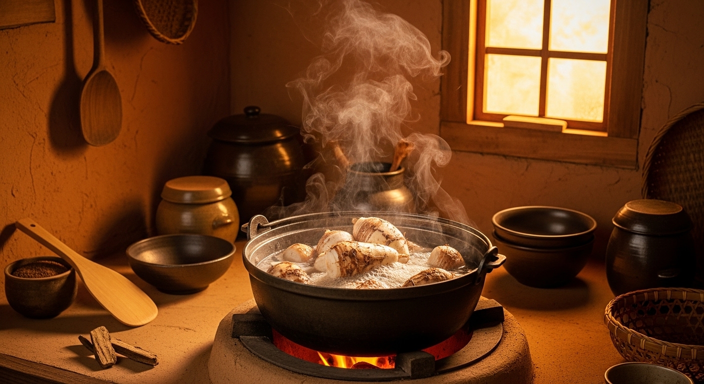 토란 껍질 까는법