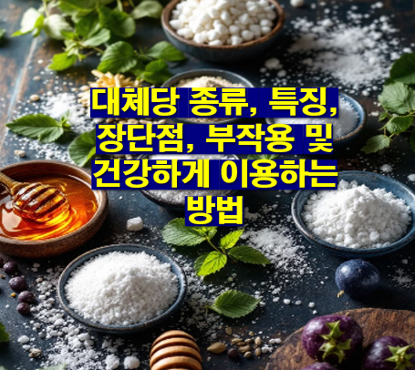 대체당 종류, 특징, 장단점 가격, 부작용 및 건강하게 이용하는 방법