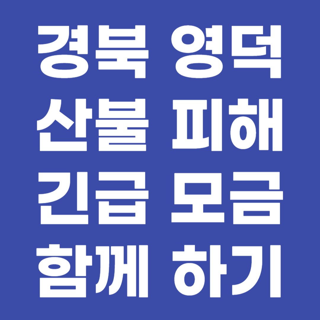 경북 영덕 산불 피해 기부하기