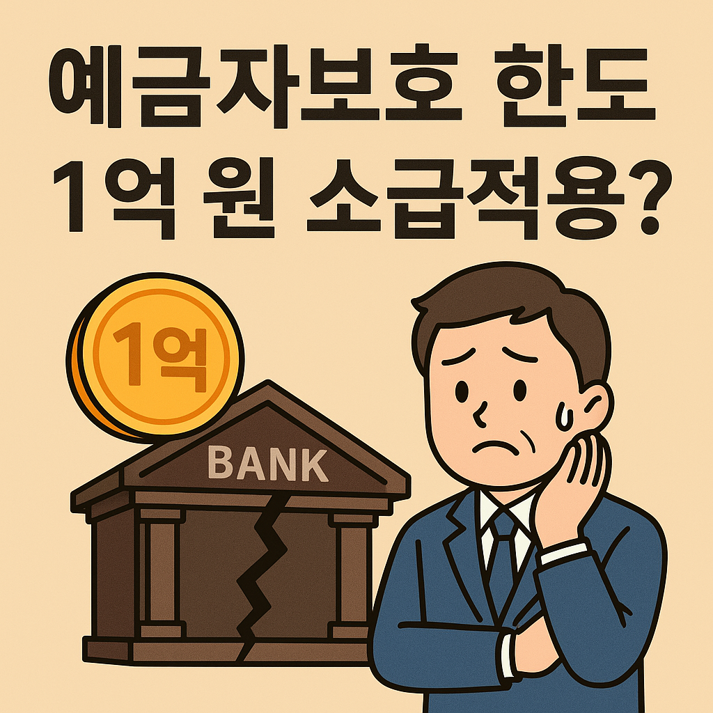 예금자보호 한도, 2025년 9월부터 '1억 원'으로 상향 소급적용.