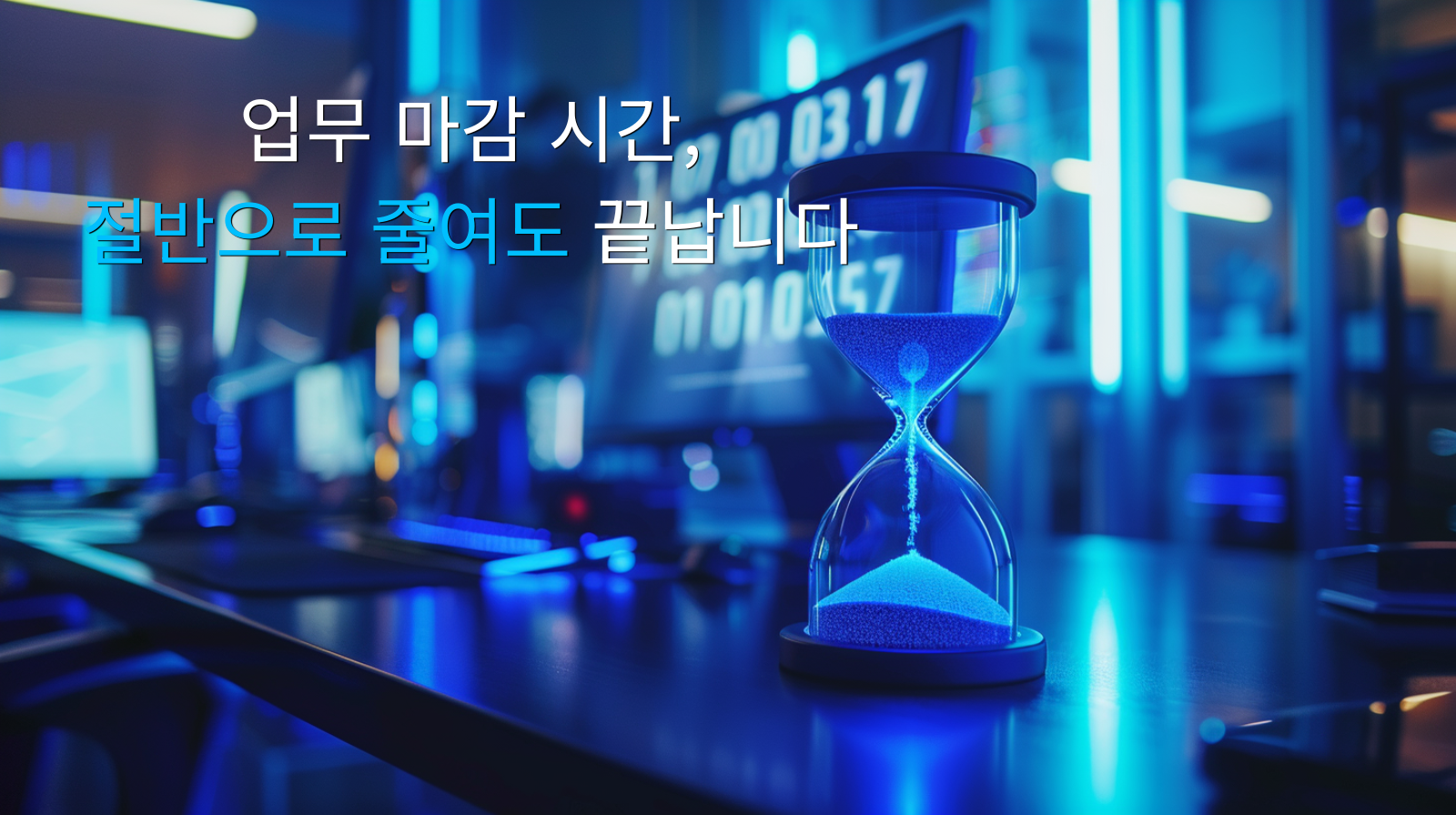 업무마감시간, 절반으로 줄여도 끝납니다