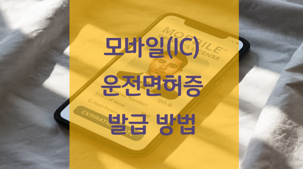 모바일 운전면허증(IC 운전면허증) 발급 받는 방법과 모바일 운전면허증으로 사용하는 방법