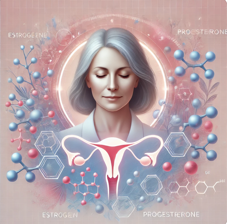 갱년기 여성 호르몬 변화 이미지