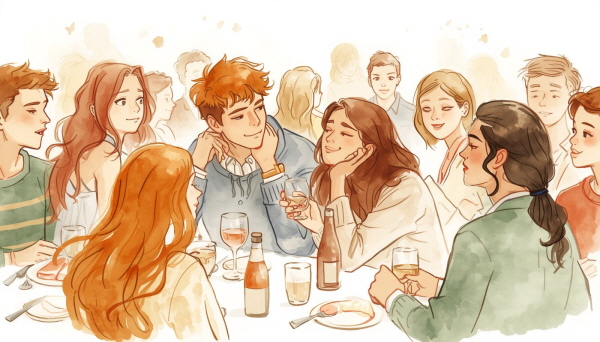 ENFP는 밝고 따뜻한 에너지를 가진 사람으로, 사람들과의 정서적 연결을 진심으로 원합니다에 관한 그림입니다