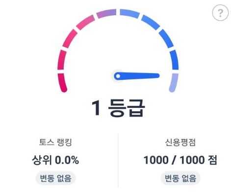 신용점수별 등급 확인 1등급