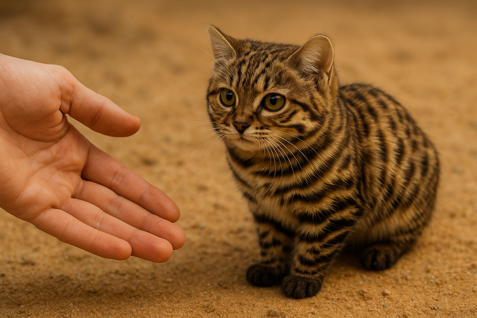 손바닥 크기의 검은발살쾡이