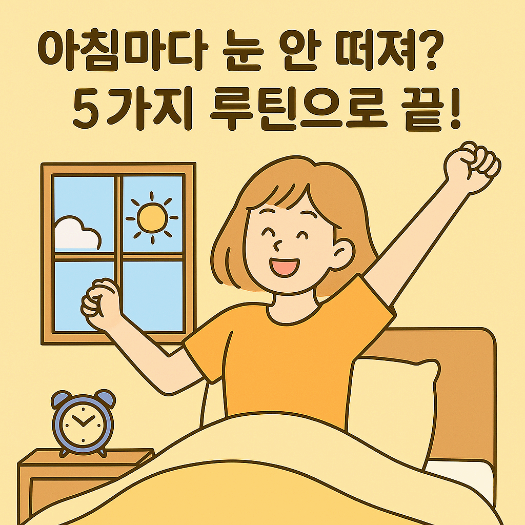 아침에 눈 잘 떠지는 루틴 5가지