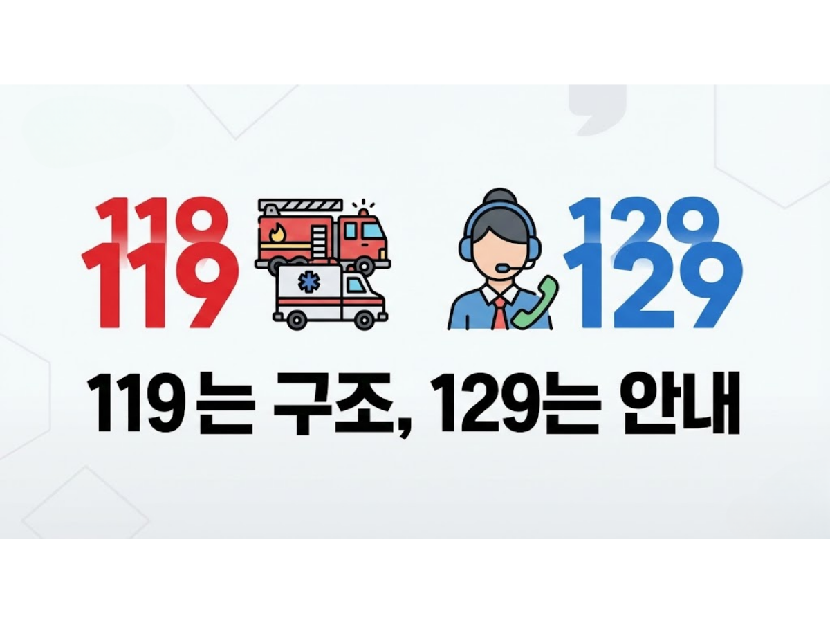 119와 129, 상황별 호출 번호 숙지하기