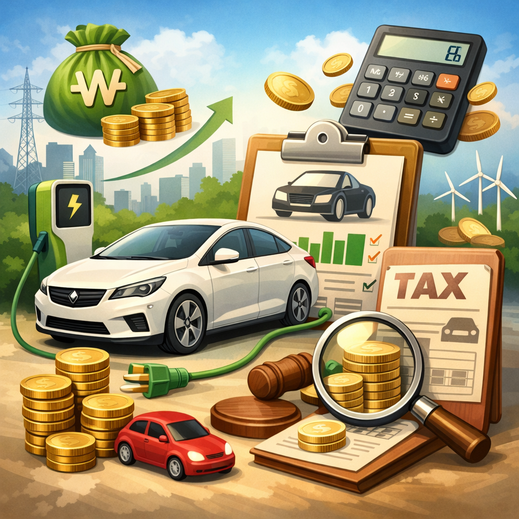전기차 자동차세 얼마일까? 계산기 필요 없는 전기차 세금 계산방법 완벽정리 관련 사진