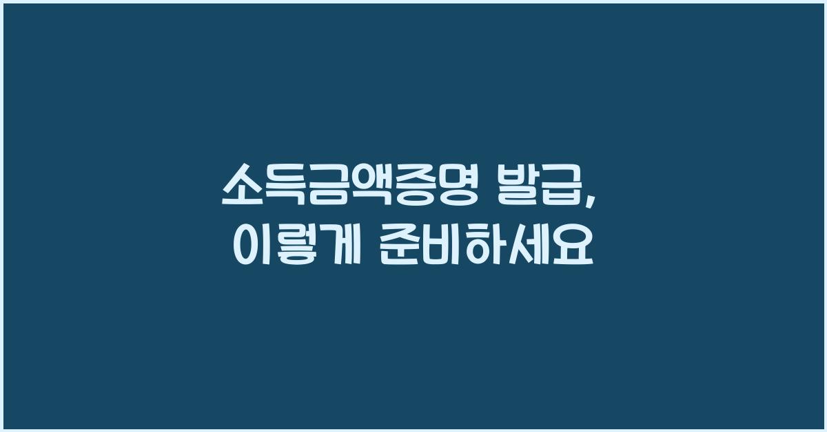 소득금액증명 발급