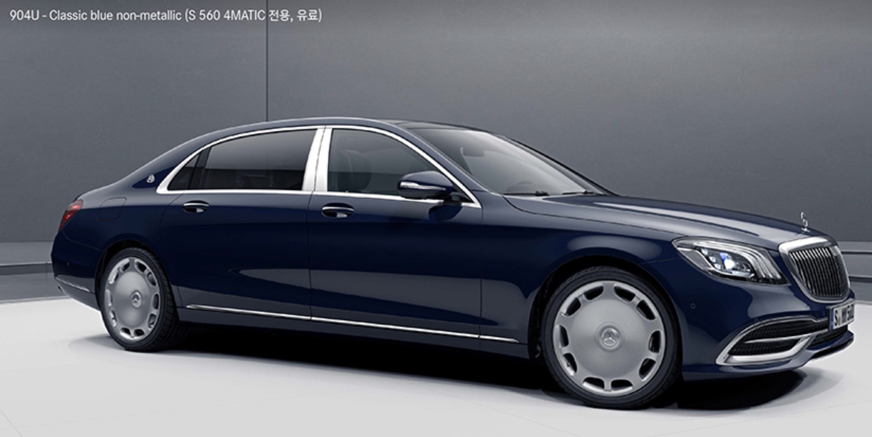 벤츠 마이바흐 색상코드 Classic Blue non-metallic( 색상코드 :  904)