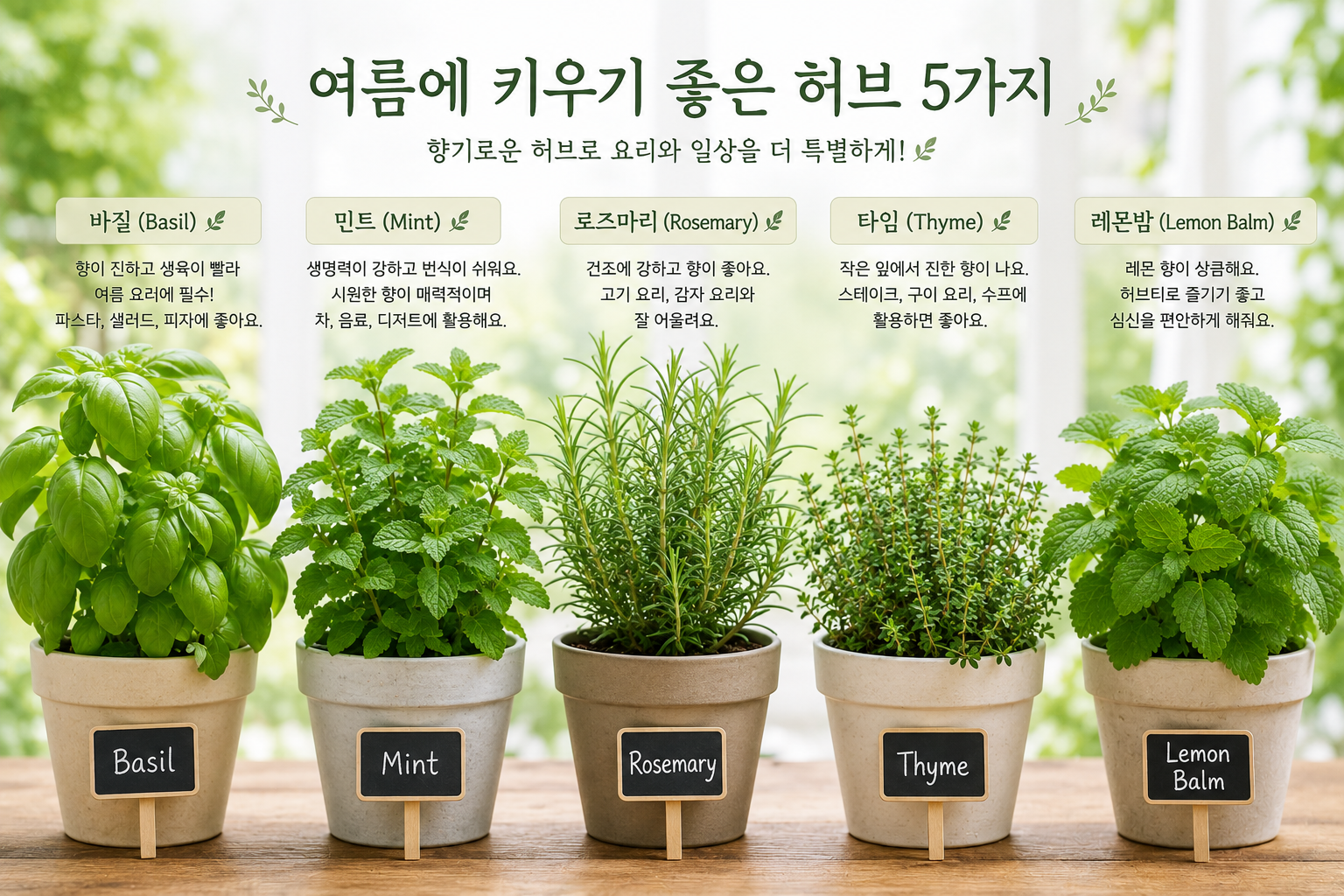 여름 허브 키우기, 초보자도 쉽게 시작하는 향기로운 홈가드닝