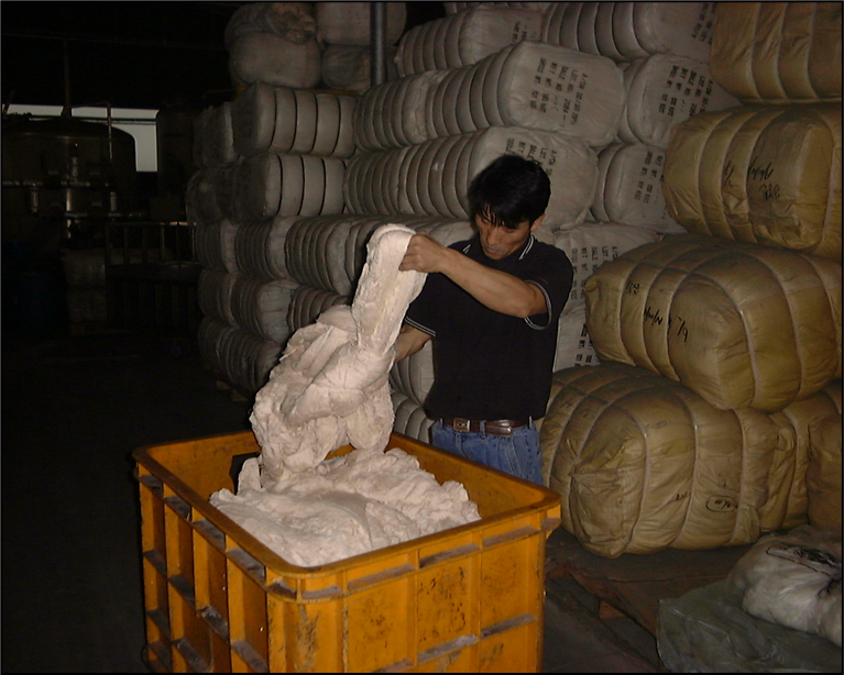 타래 염색을 위해 원사 준비