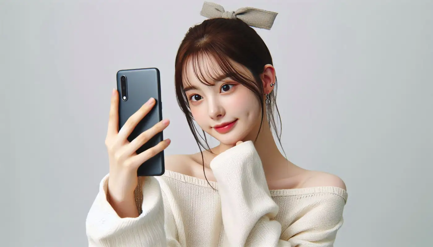 테슬라-스마트폰-출시-루머를-살펴보는-여성의-모습