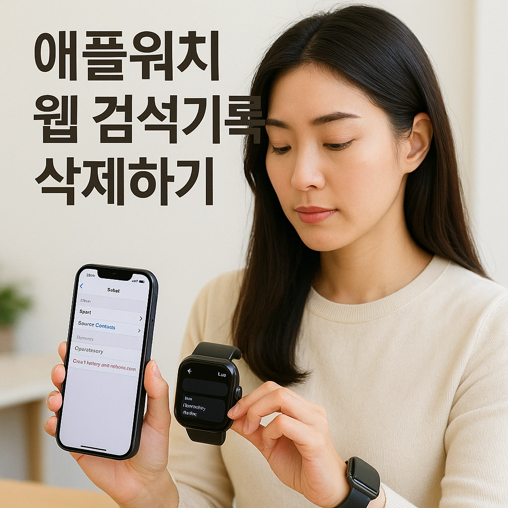 애플워치 웹 검색기록 삭제하기