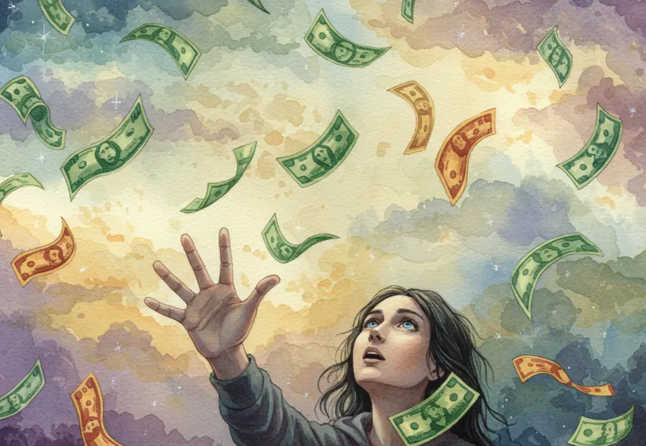 하늘에서 돈이 떨어지는 꿈