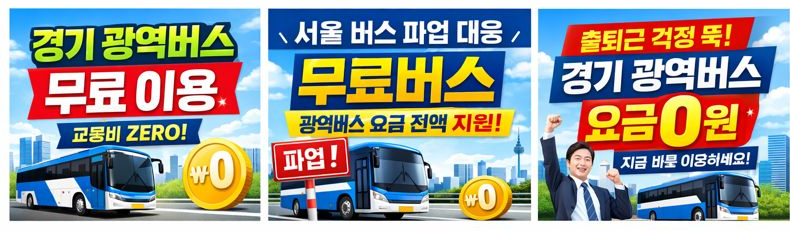 경기 광역버스 무료 운행 기준 총정리|서울 시내버스 파업 비상대책(노선·시간·태그 방법)