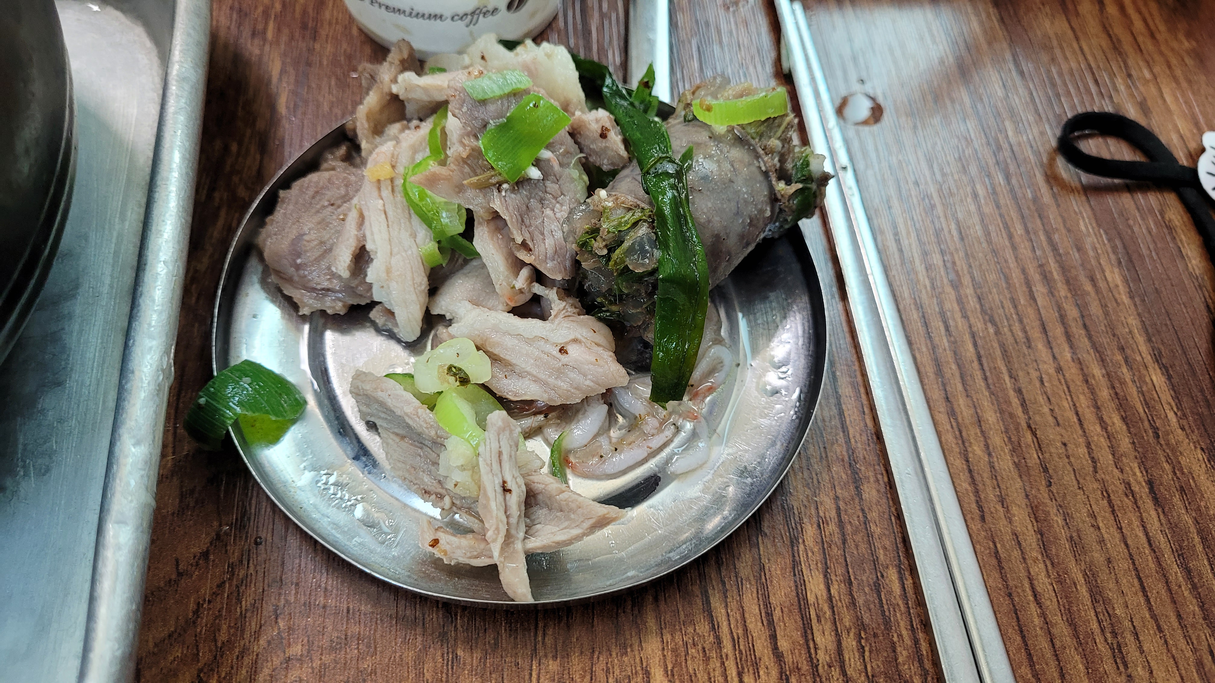 풍성한 순대국 건더기