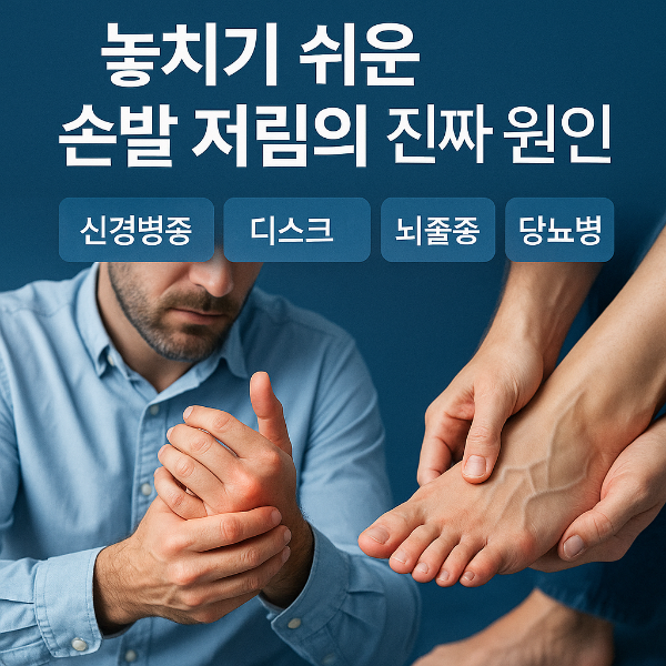 손발 저림 원인, 혈액순환 문제가 아니다? 의심해야 할 질환 4가지