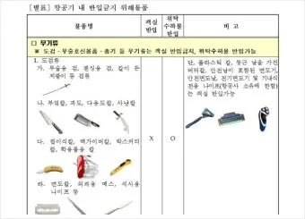 비행기 기내 수하물 반입 가능 금지 물품 2025년 기준 총정리_8