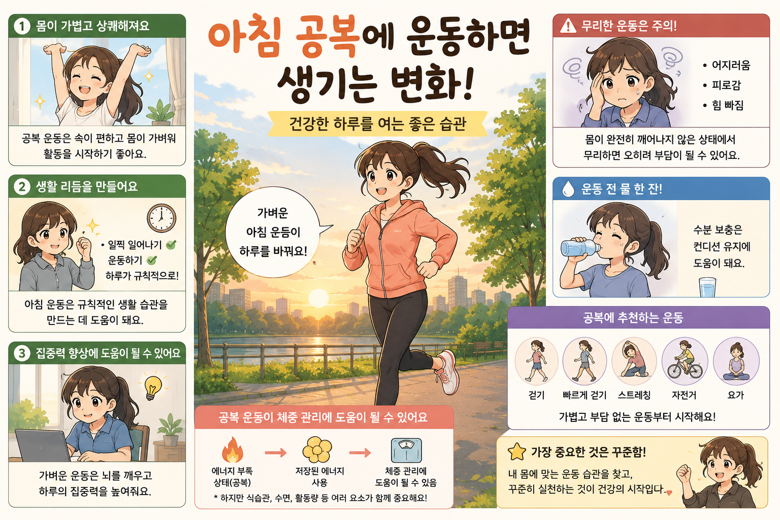 아침 공복에 운동하면 생기는 변화, 무조건 좋기만 할까?