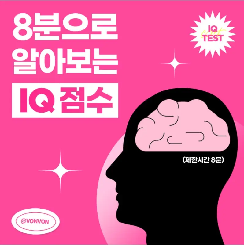 8분으로 알아보는 아이큐 점수