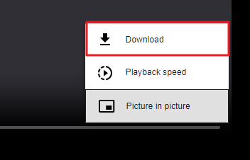 Download 버튼을 눌러 동영상을 다운로드