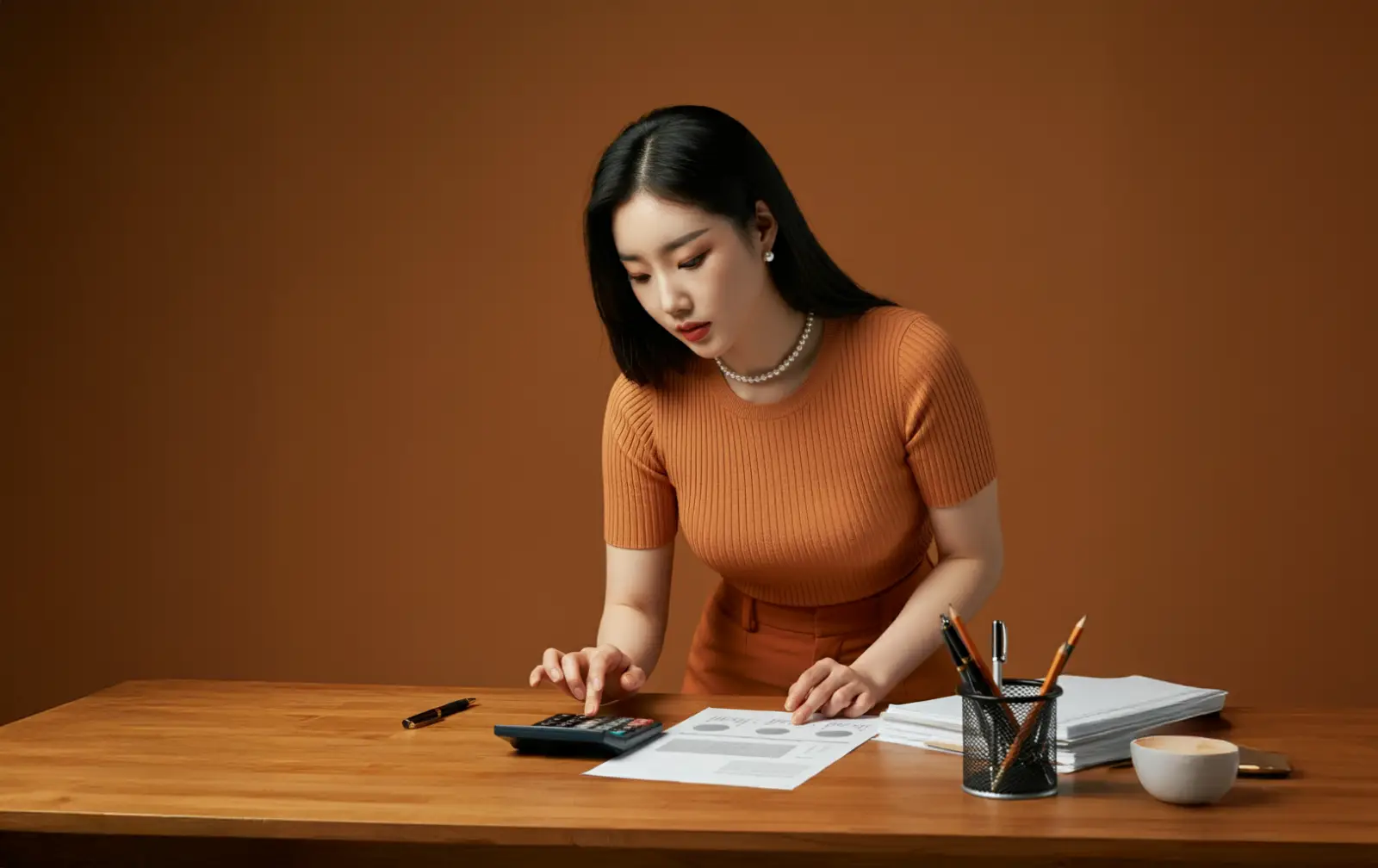 계산을 하는 여성