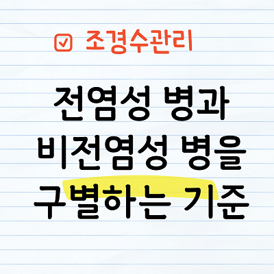 전염성 병과 비전염성 병