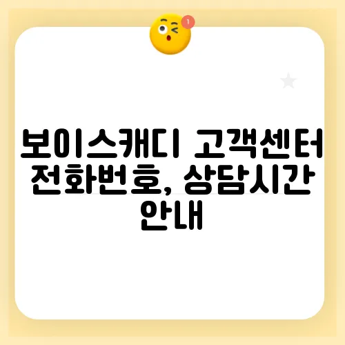 보이스캐디 고객센터 전화번호, 상담시간 안내